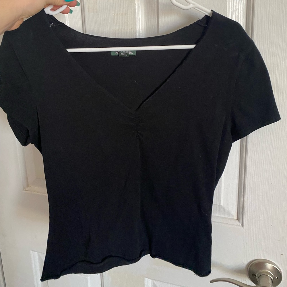 Black Wild Fable cropped tee